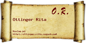 Ottinger Rita névjegykártya