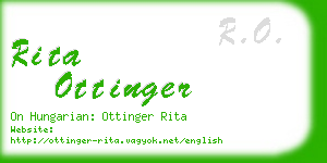 rita ottinger business card